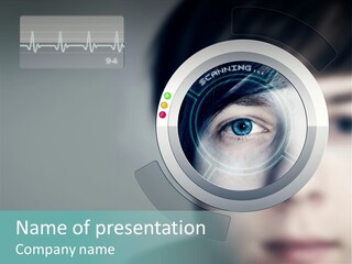 Scanner Gesicht Zugang PowerPoint Template