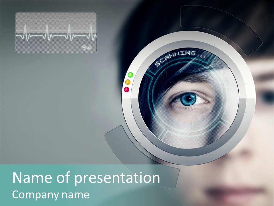 Scanner Gesicht Zugang PowerPoint Template