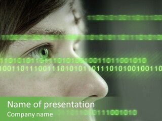 Informatiker Bildschirm Hacker PowerPoint Template