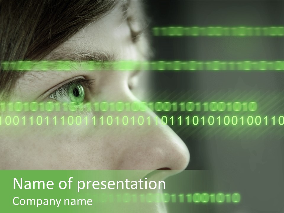 Informatiker Bildschirm Hacker PowerPoint Template