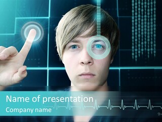 Code Programmieren Sicherheitssystem PowerPoint Template