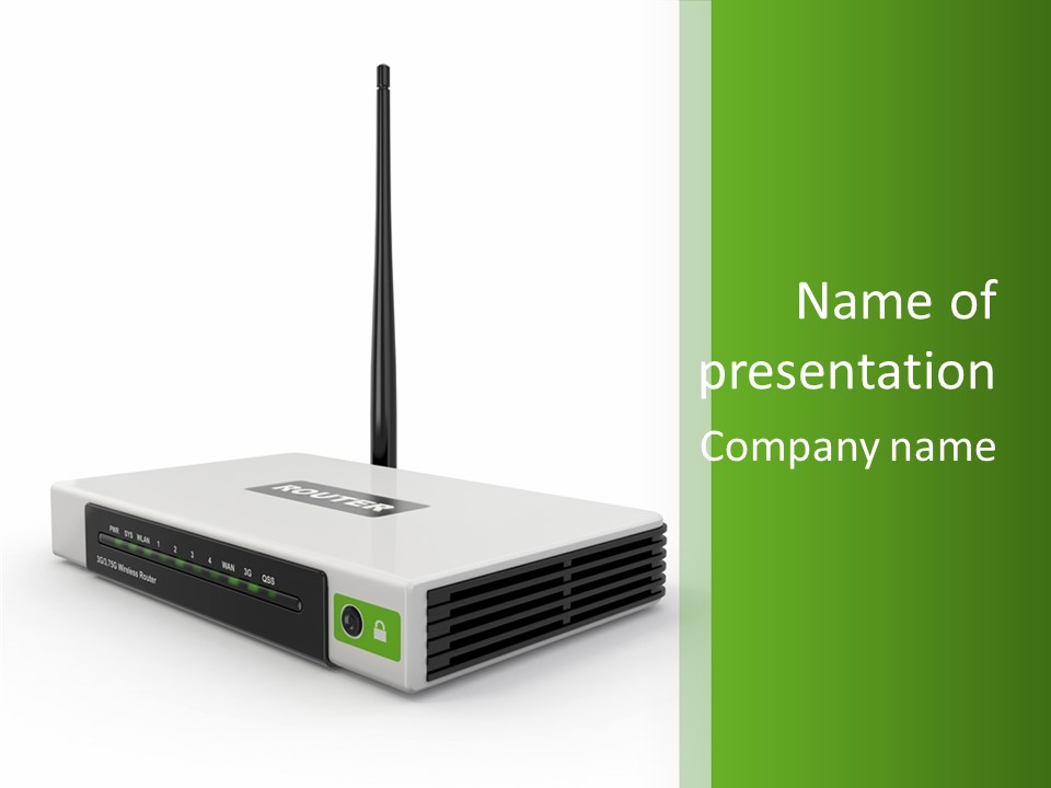 Communications Node Wan PowerPoint Template