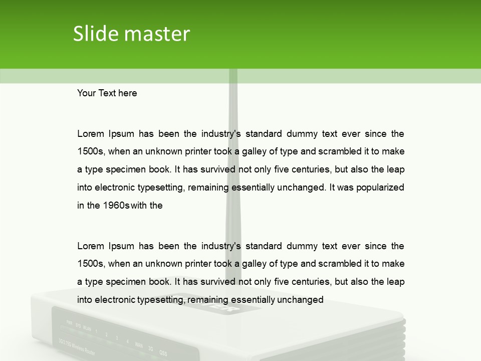 Communications Node Wan PowerPoint Template