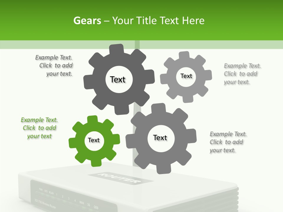 Communications Node Wan PowerPoint Template