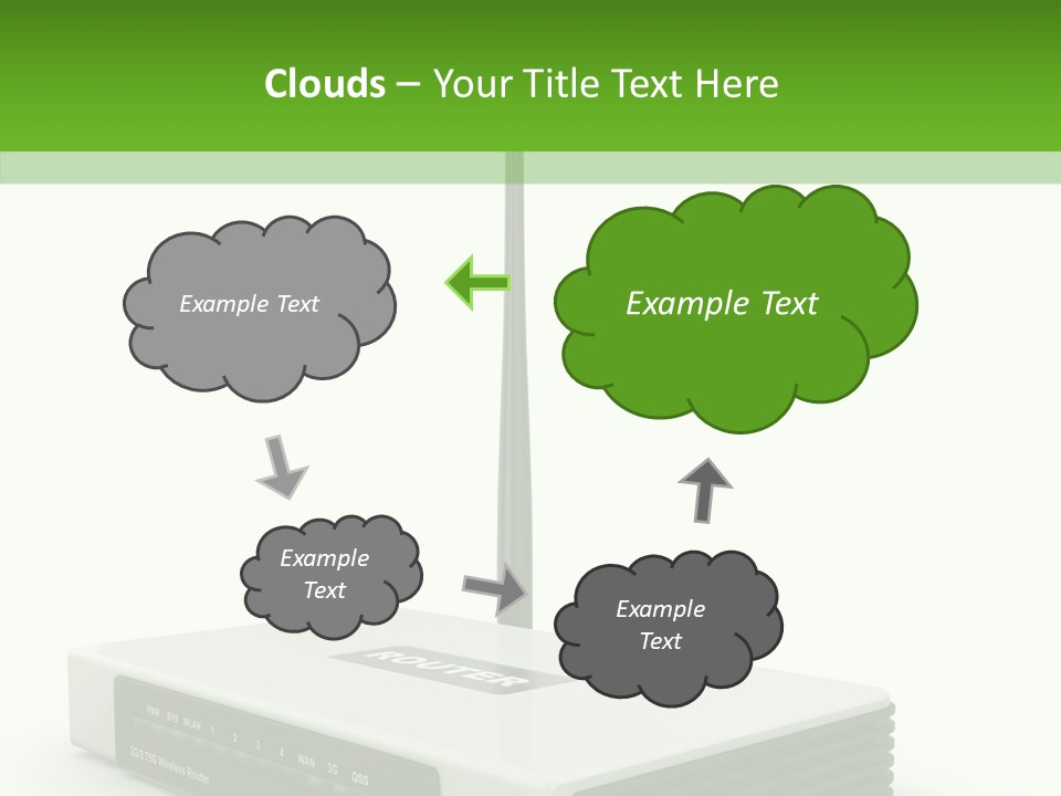 Communications Node Wan PowerPoint Template