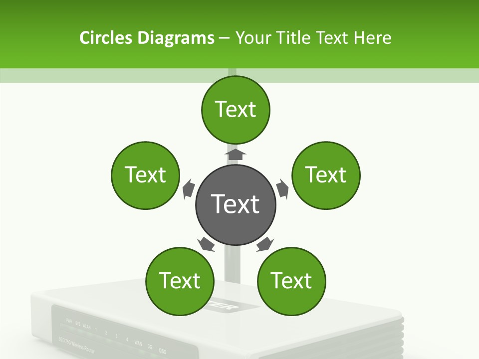 Communications Node Wan PowerPoint Template