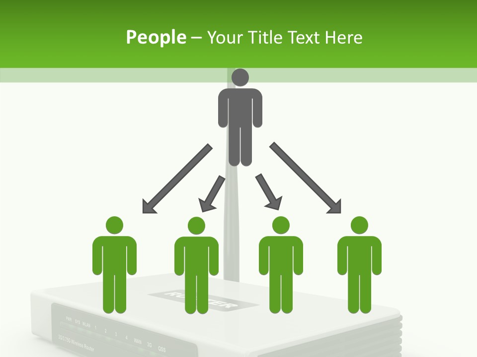 Communications Node Wan PowerPoint Template