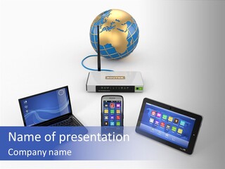 Home Screen Modem PowerPoint Template