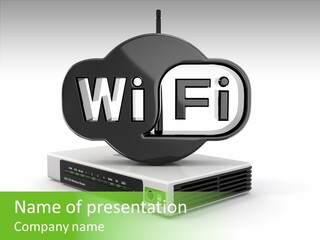 Symbol Wifi Wired PowerPoint Template