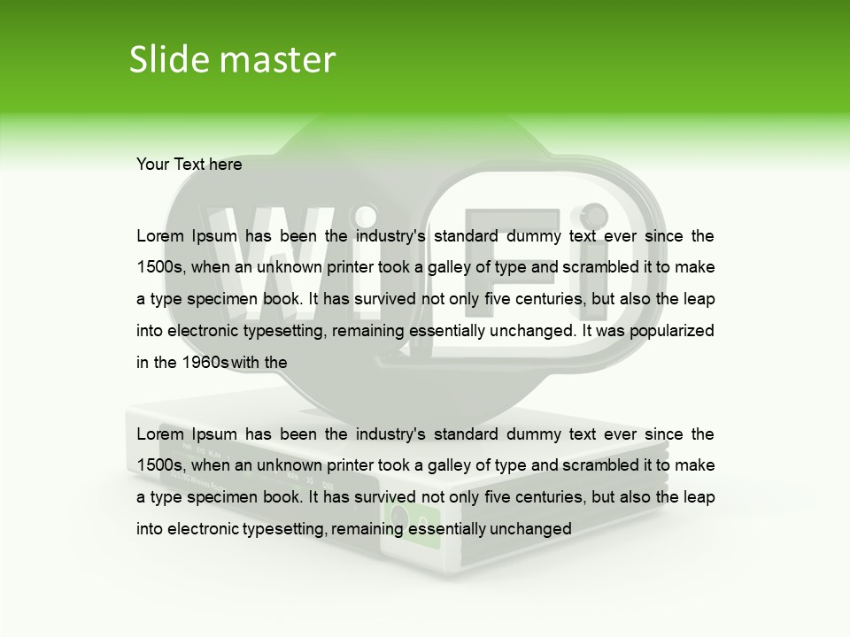 Symbol Wifi Wired PowerPoint Template