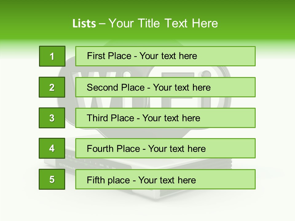Symbol Wifi Wired PowerPoint Template