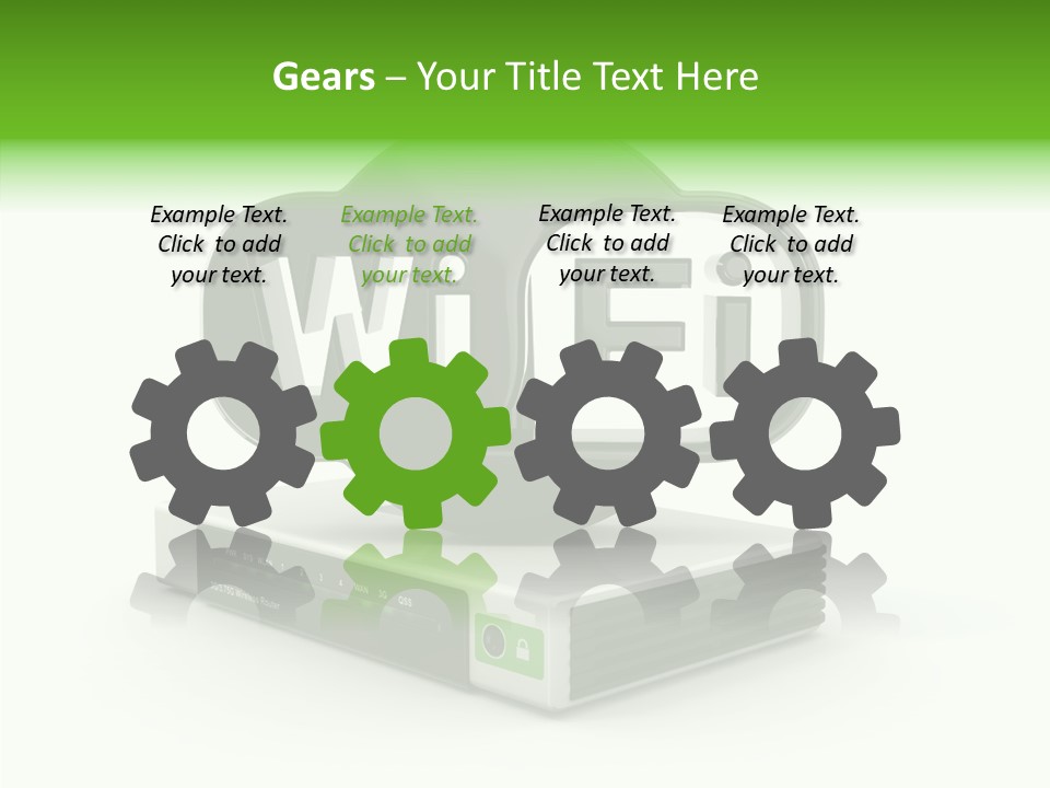 Symbol Wifi Wired PowerPoint Template