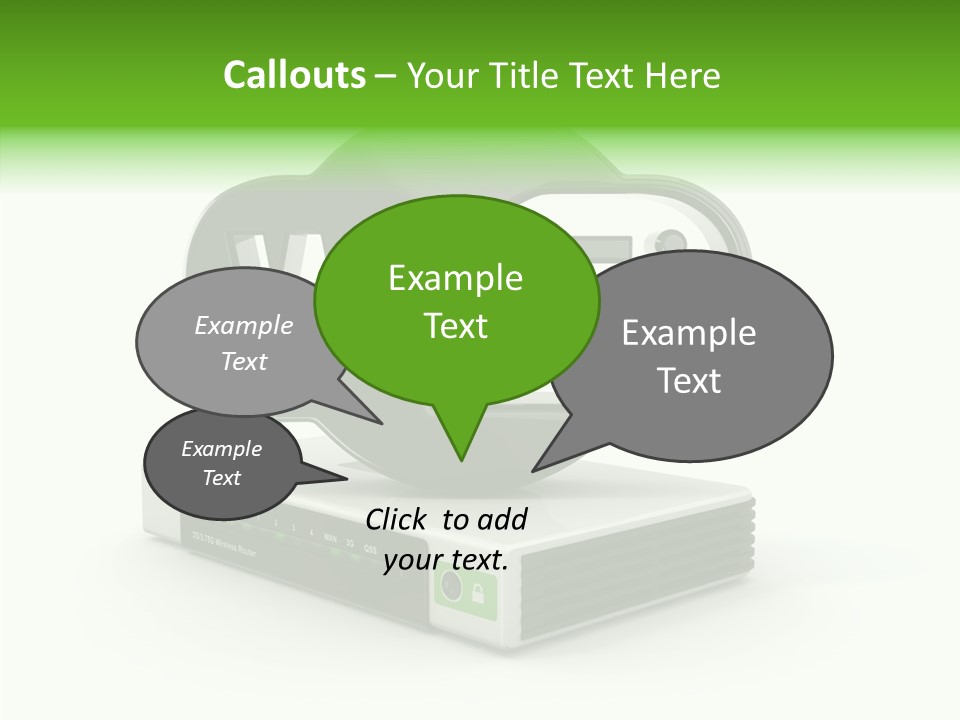Symbol Wifi Wired PowerPoint Template