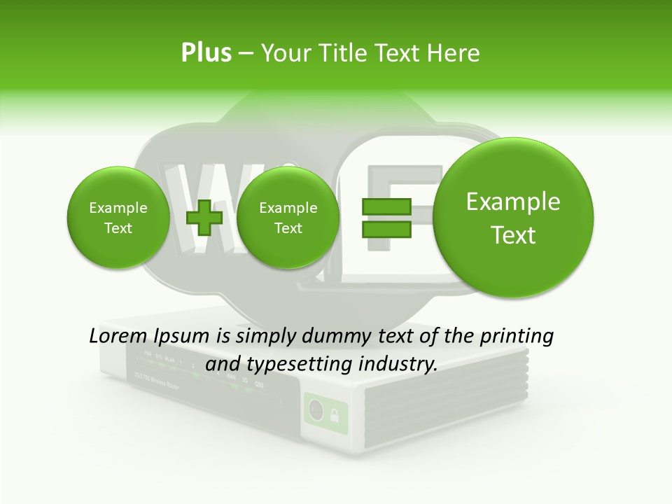 Symbol Wifi Wired PowerPoint Template