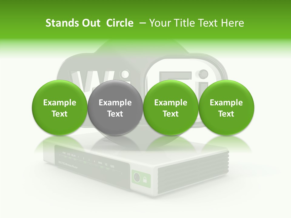 Symbol Wifi Wired PowerPoint Template