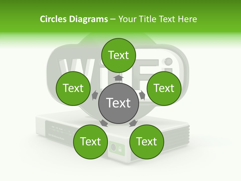 Symbol Wifi Wired PowerPoint Template