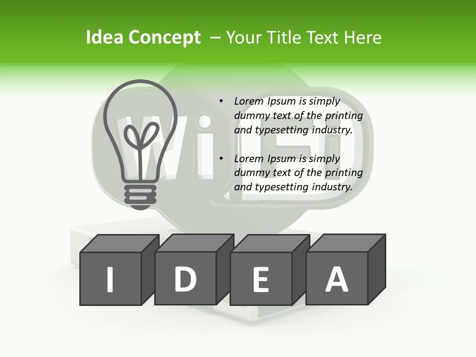 Symbol Wifi Wired PowerPoint Template