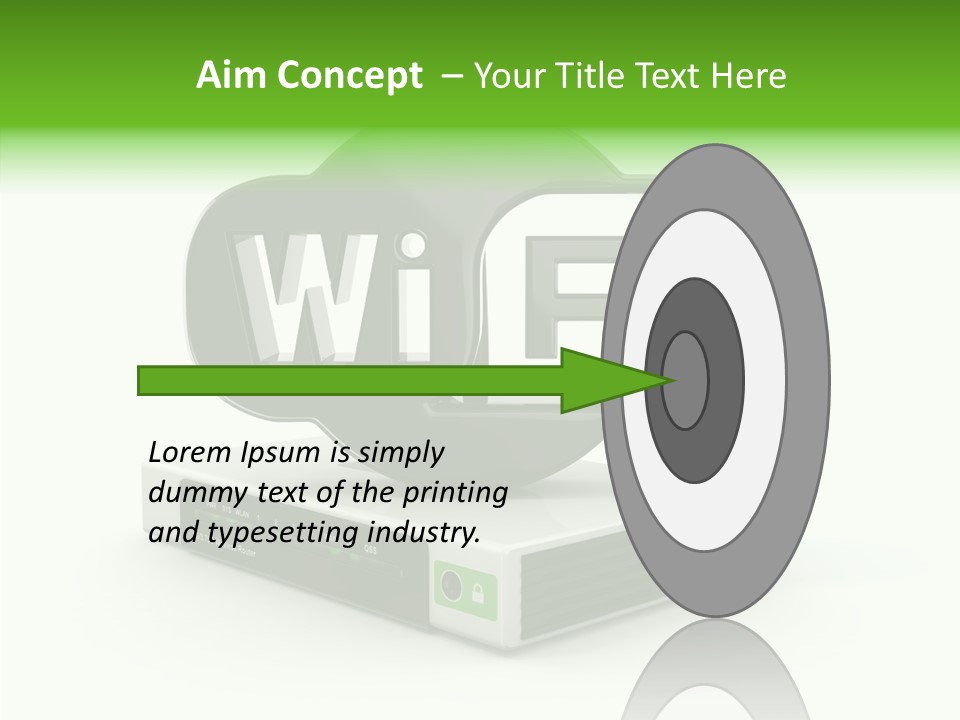 Symbol Wifi Wired PowerPoint Template