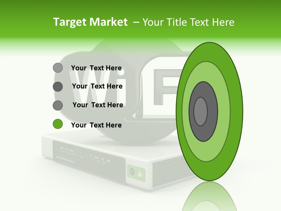 Symbol Wifi Wired PowerPoint Template