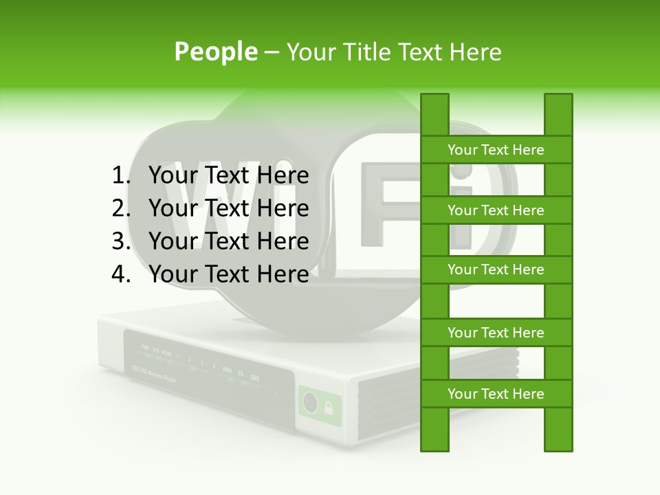 Symbol Wifi Wired PowerPoint Template