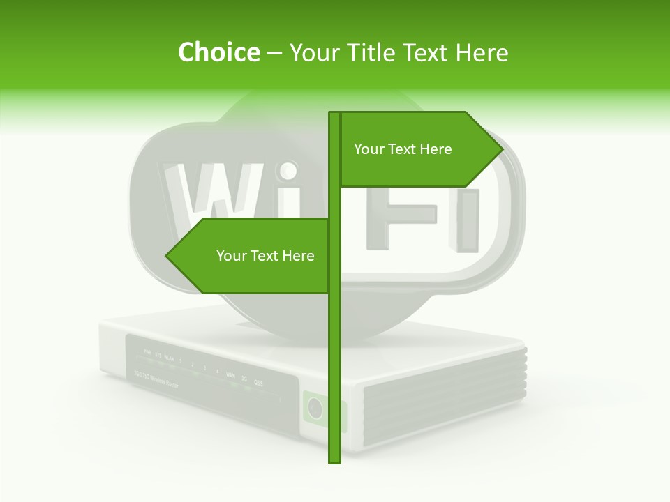 Symbol Wifi Wired PowerPoint Template