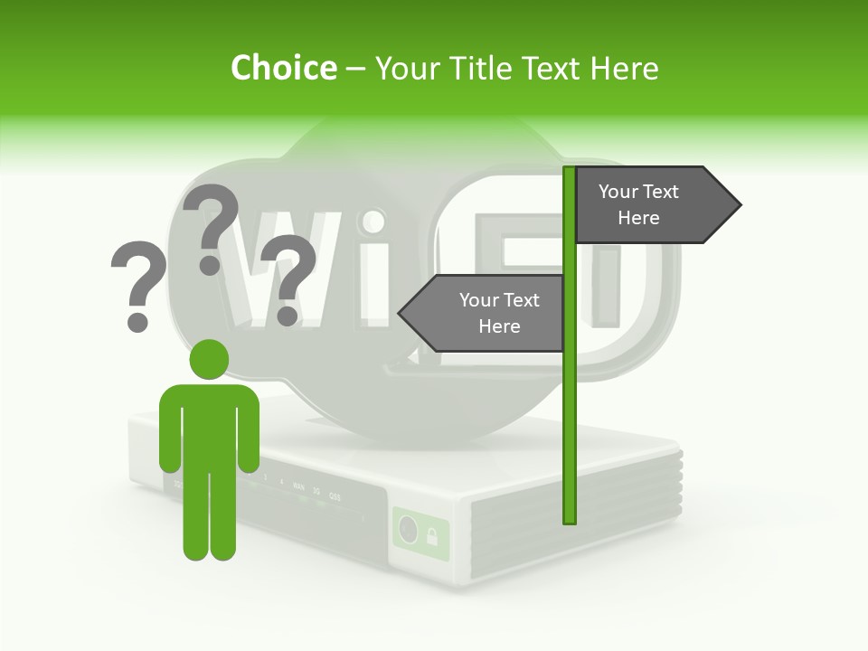 Symbol Wifi Wired PowerPoint Template