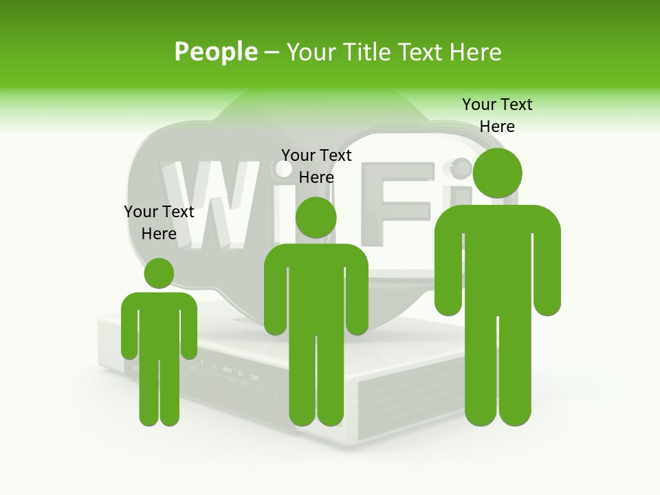 Symbol Wifi Wired PowerPoint Template