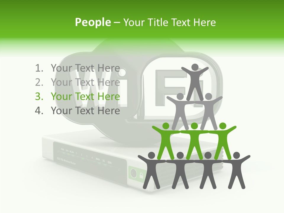 Symbol Wifi Wired PowerPoint Template