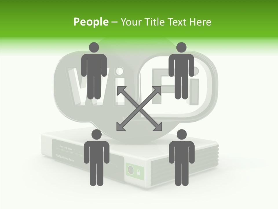 Symbol Wifi Wired PowerPoint Template