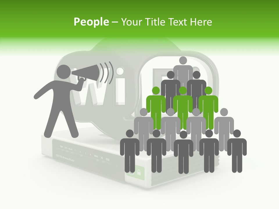 Symbol Wifi Wired PowerPoint Template