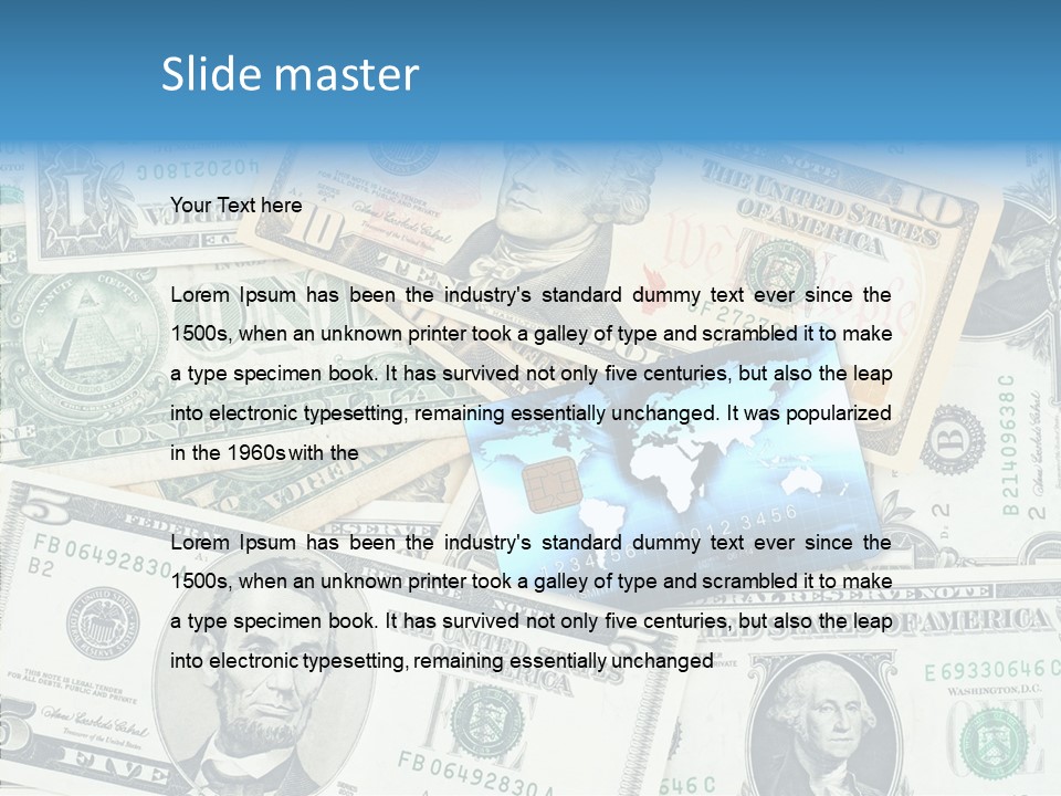 Modern Debit Global PowerPoint Template