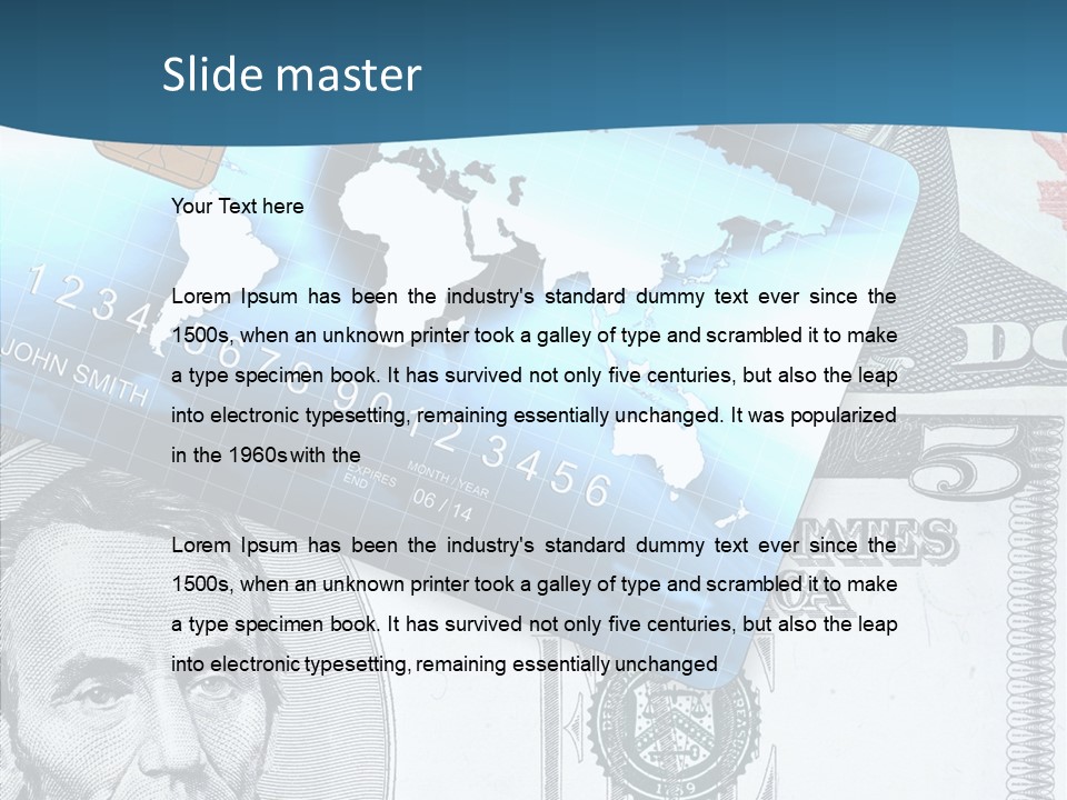Paying Plastic Electronic PowerPoint Template