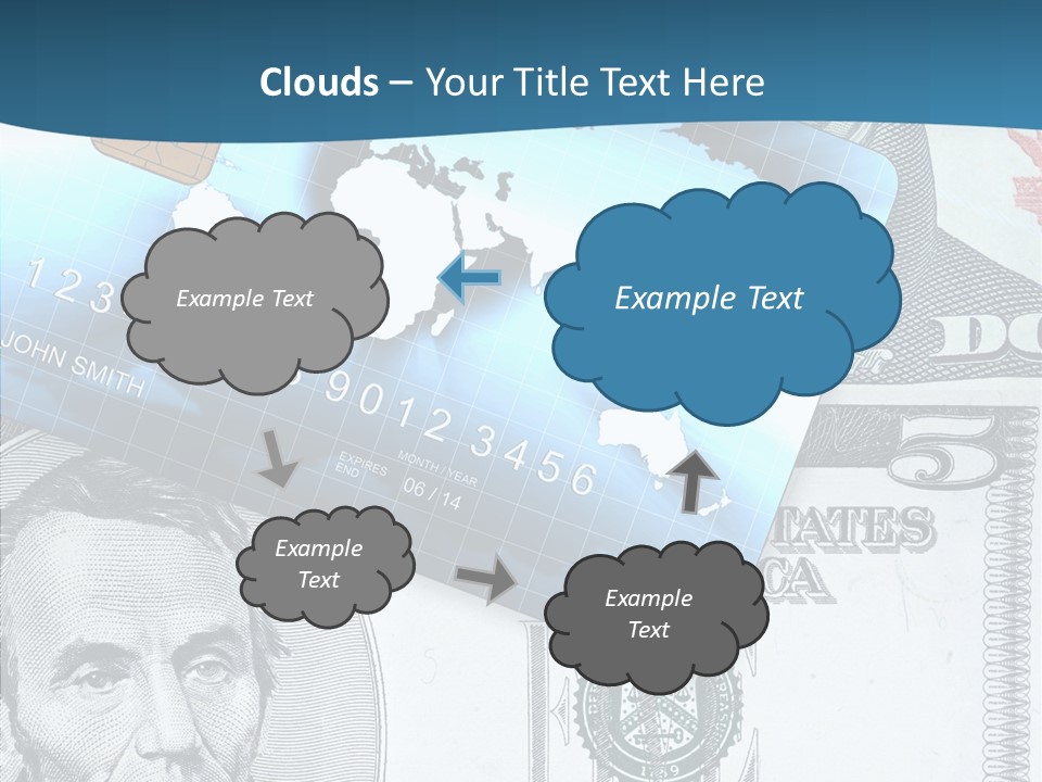 Paying Plastic Electronic PowerPoint Template