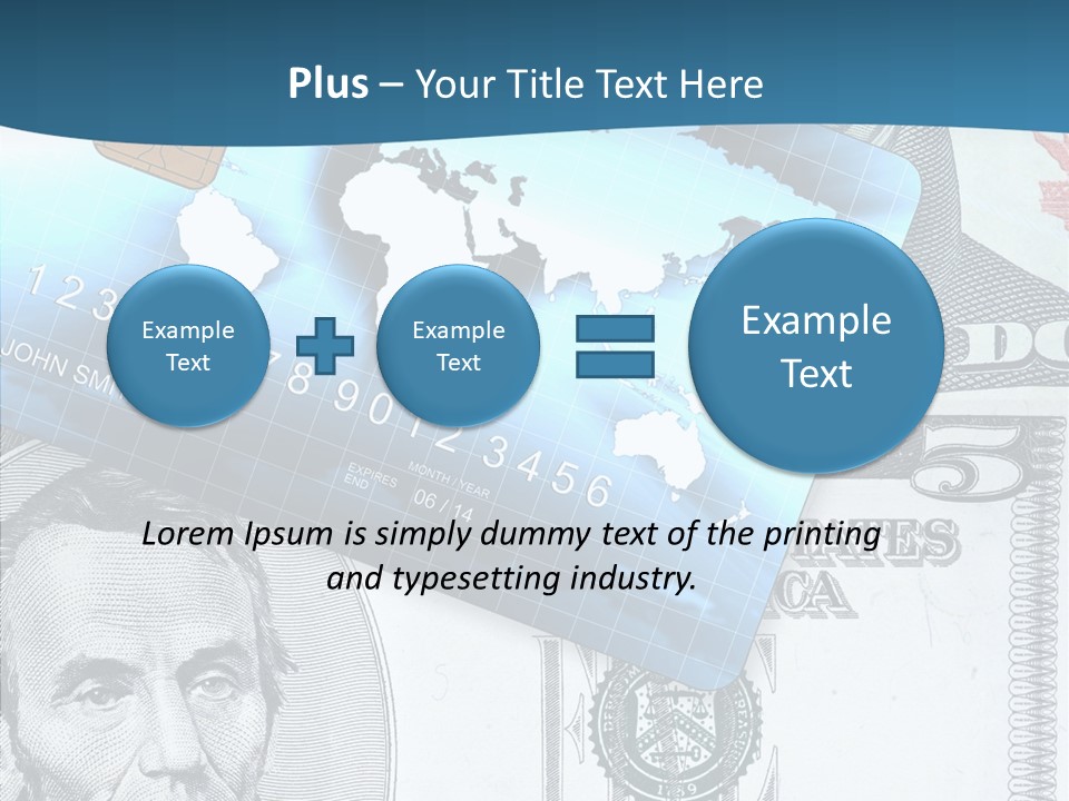 Paying Plastic Electronic PowerPoint Template