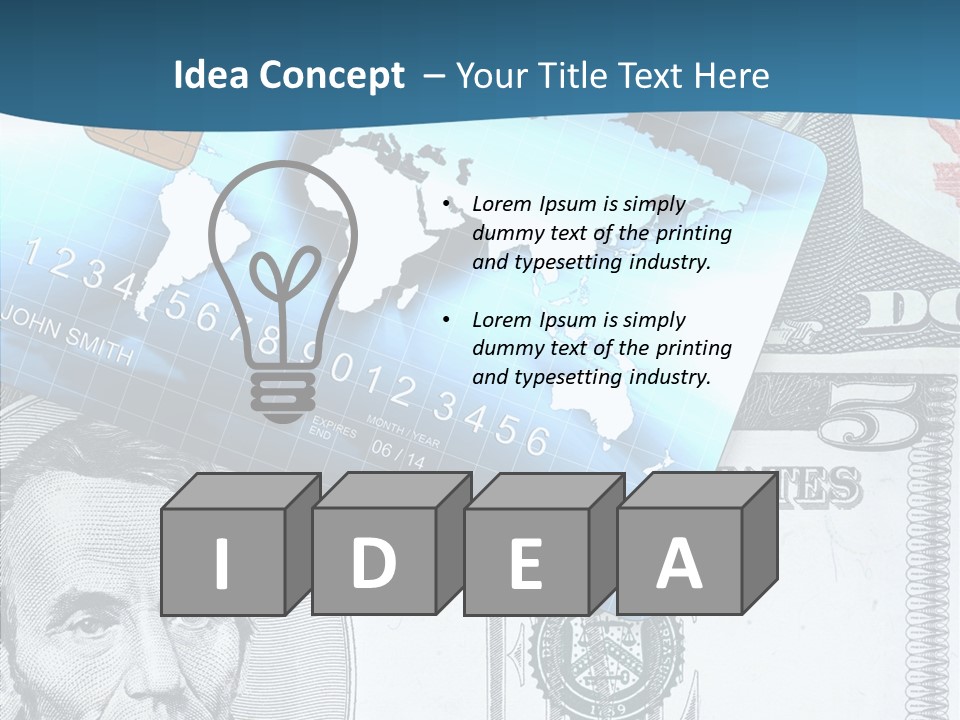 Paying Plastic Electronic PowerPoint Template
