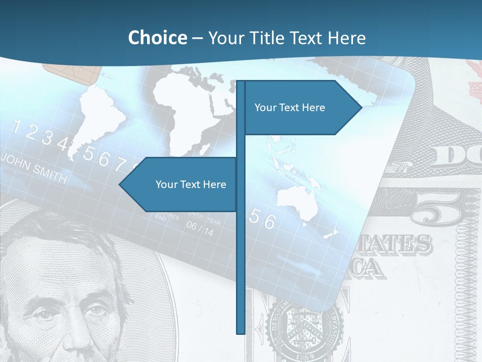 Paying Plastic Electronic PowerPoint Template