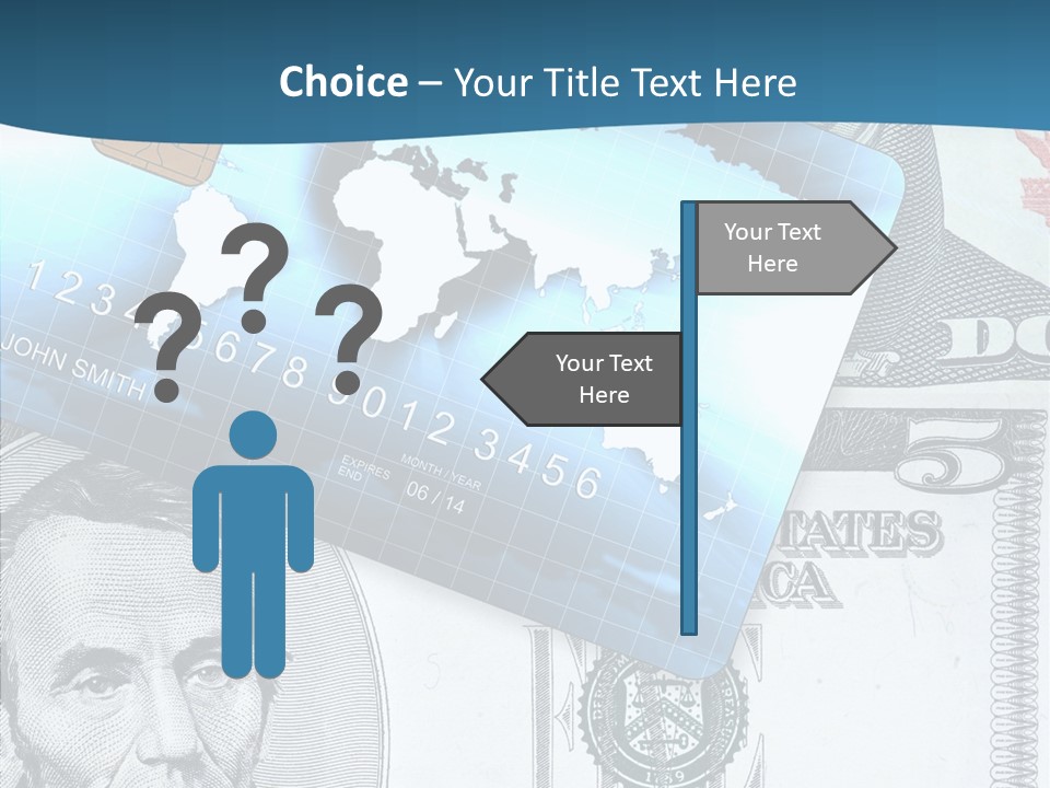 Paying Plastic Electronic PowerPoint Template