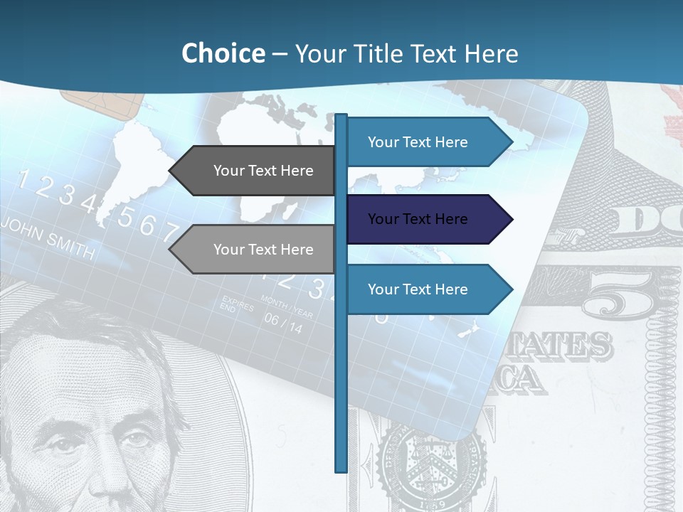 Paying Plastic Electronic PowerPoint Template