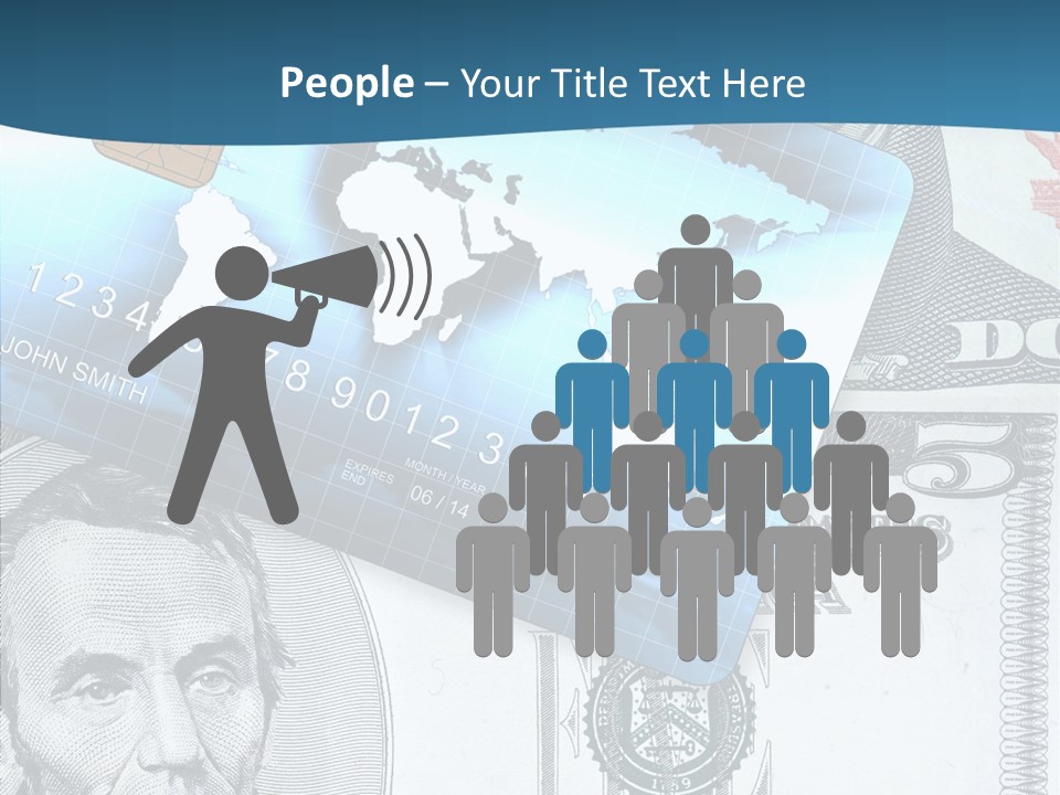 Paying Plastic Electronic PowerPoint Template