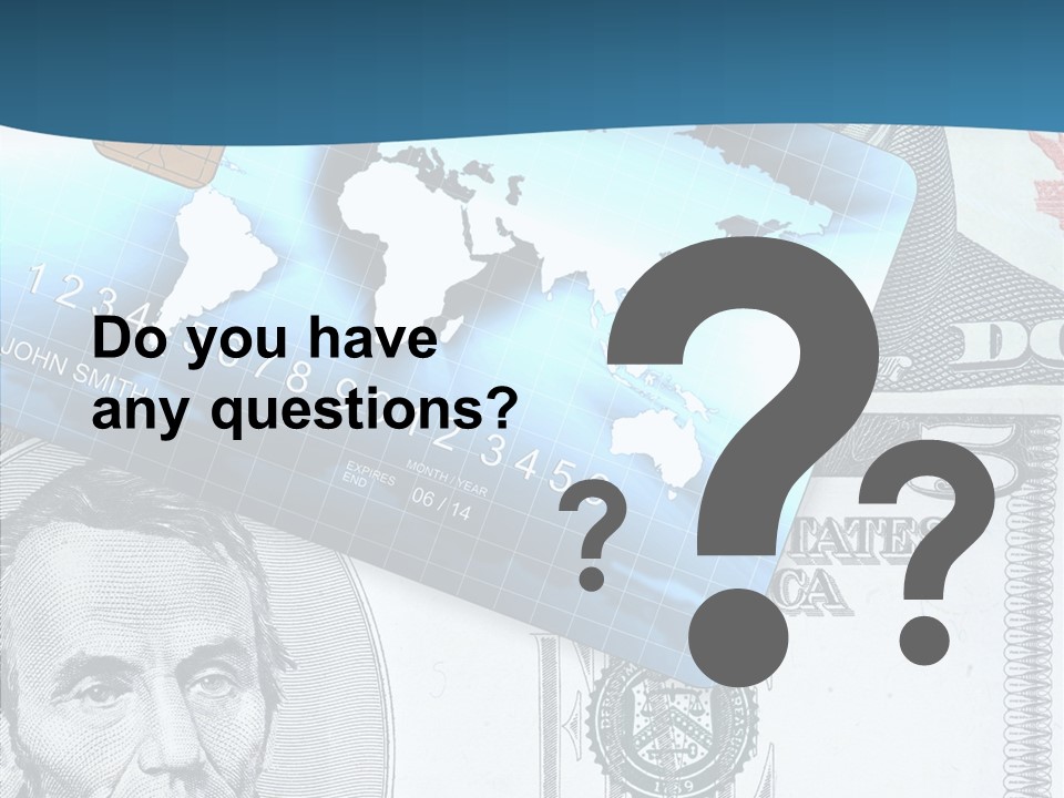 Paying Plastic Electronic PowerPoint Template