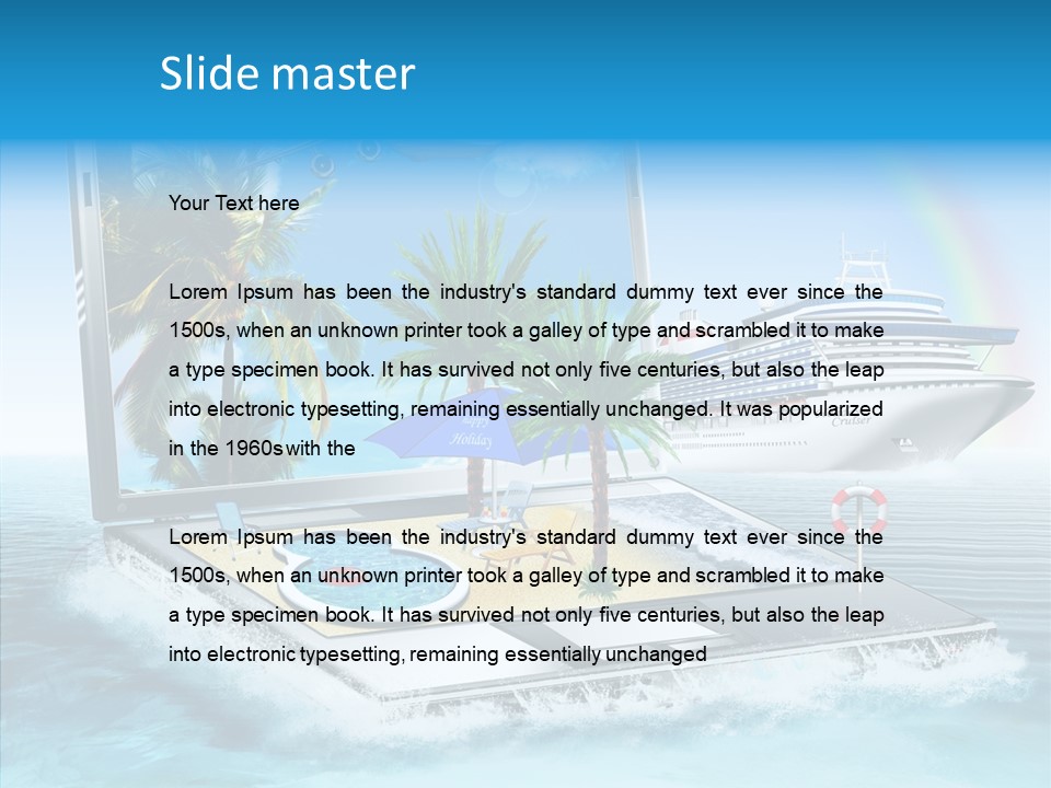 Last Minute Palmen Buchen PowerPoint Template