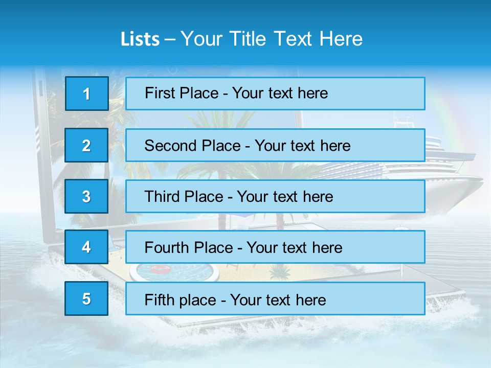 Last Minute Palmen Buchen PowerPoint Template