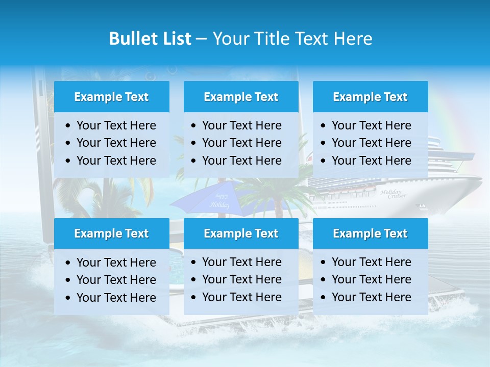 Last Minute Palmen Buchen PowerPoint Template