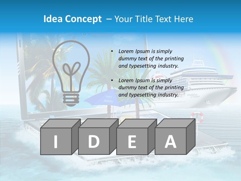 Last Minute Palmen Buchen PowerPoint Template