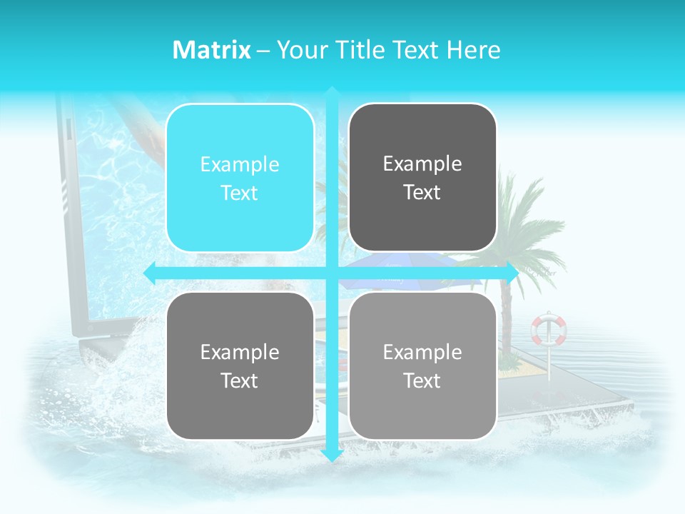 Flugzeug Tropen Buchen PowerPoint Template