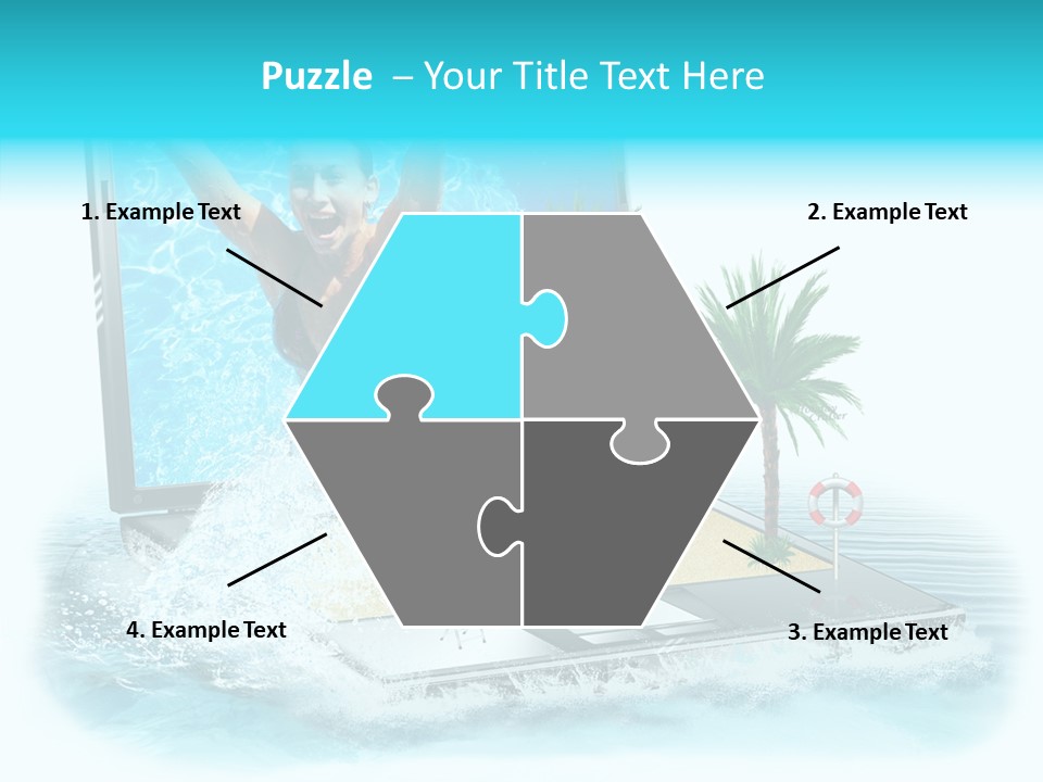 Flugzeug Tropen Buchen PowerPoint Template