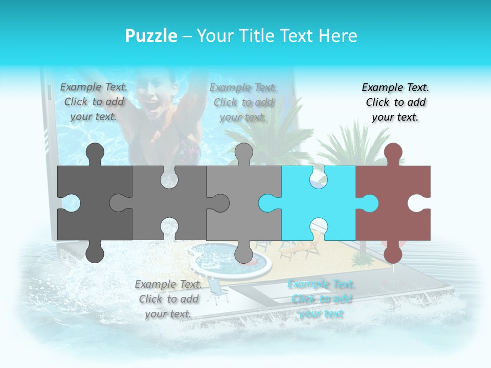 Flugzeug Tropen Buchen PowerPoint Template