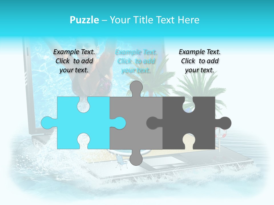 Flugzeug Tropen Buchen PowerPoint Template