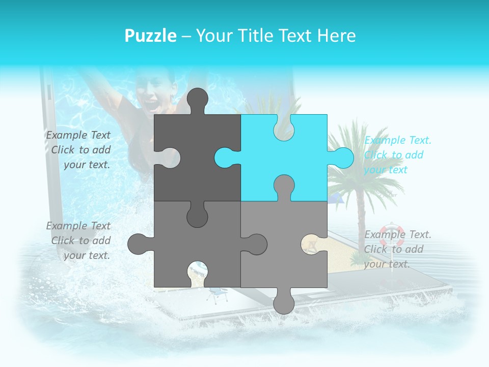 Flugzeug Tropen Buchen PowerPoint Template
