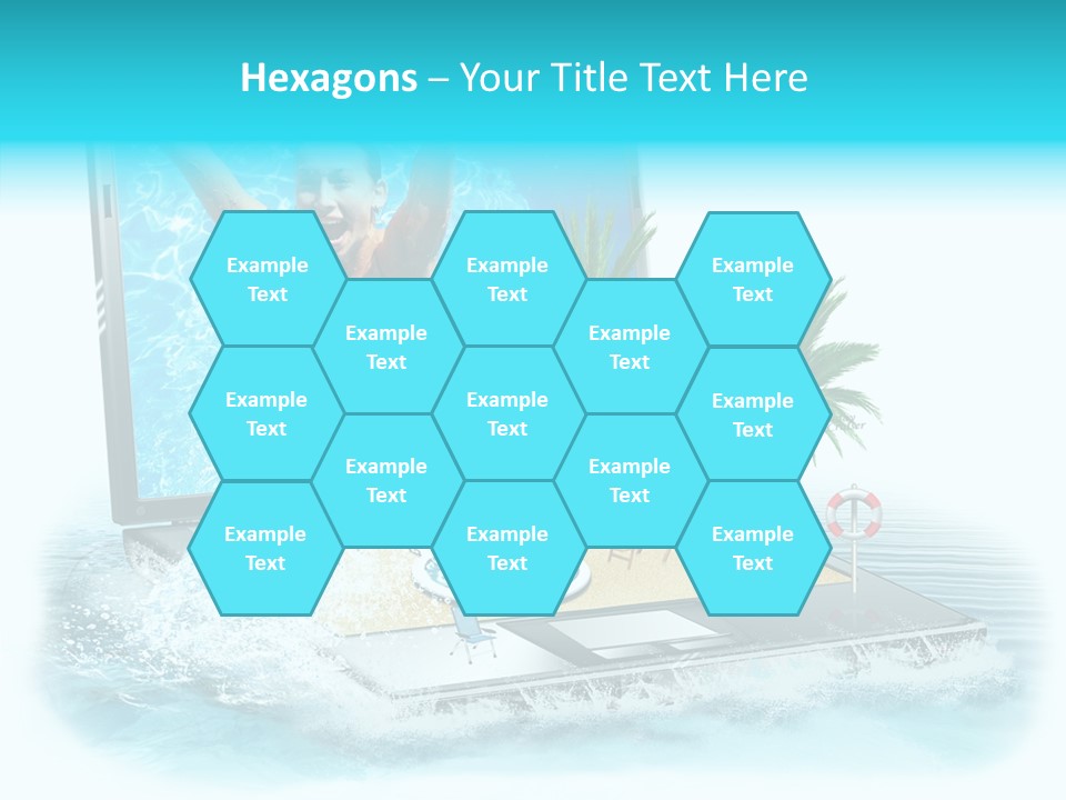 Flugzeug Tropen Buchen PowerPoint Template